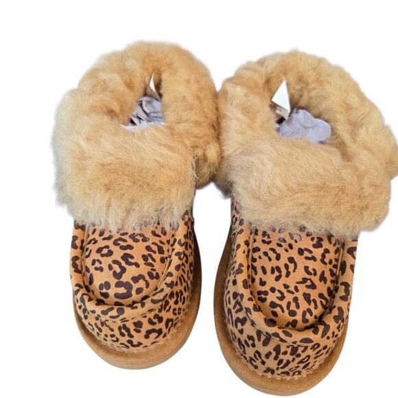 New Aerosoles Girls Mini Alaska Toasty Boot Leopard Girls Sz 1 leather wool - Picture 2 of 8